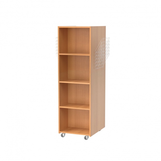 Bücherregal, 165 cm hoch, 52x64 cm (B/T), doppelseitig, 6 Böden, 